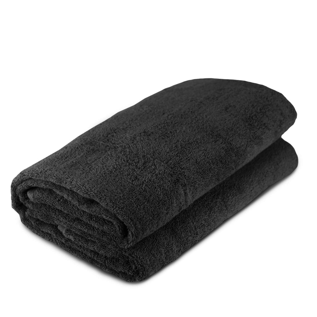 Luxury Hotel & Spa Towel Turkish Cotton Oversized Towels (Bath Sheet - Set of 1 Black)