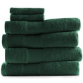 NUDA Bath Towels for Bathroom - 100% Ring Spun Cotton Luxury Bathroom Towels - Ultra Soft & Highly Absorbent Bath Towels Set 6 Piece Set (4 Bath Towels 2 Washcloths) - FOREST Green