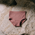 Kids Ribbed Brief Dusty Rose