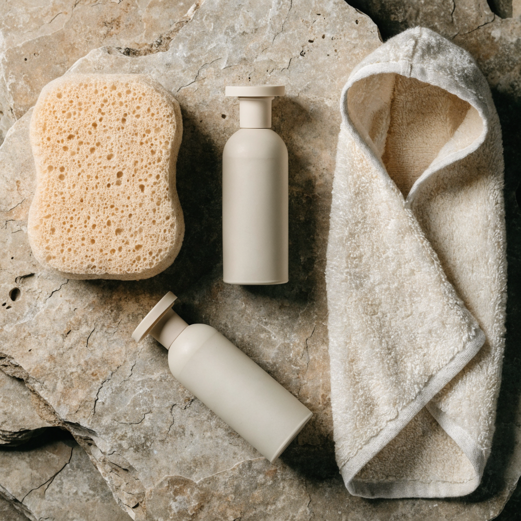 Hooded Baby Towel — Cream