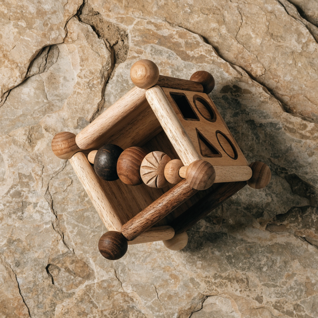Heirloom Wooden Activity Cube