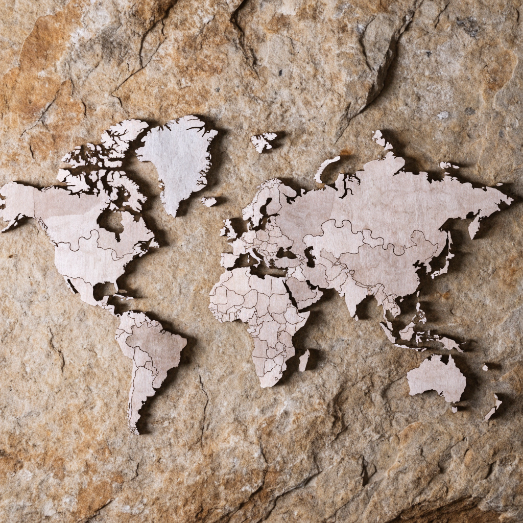 Wooden World Map Puzzle