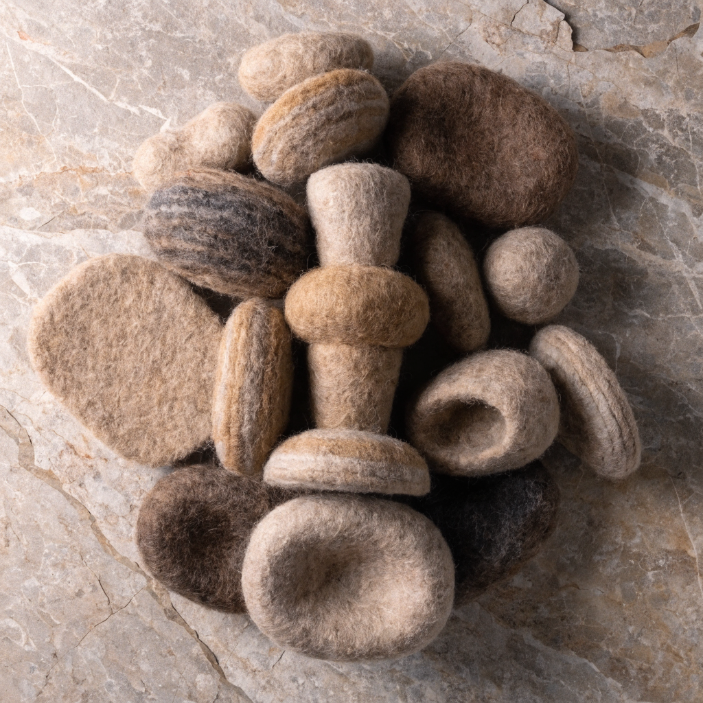 Felted Wool Stacking Stones