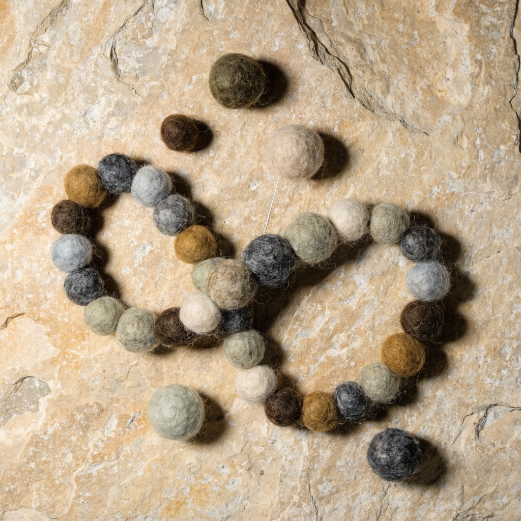 Felt Ball Garland & Play Set