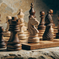 Heirloom Walnut & Maple Chess Set