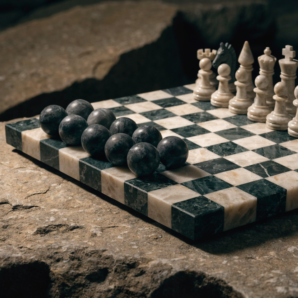 Marble Chess & Checkers Board