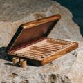 Solid Wood Backgammon Set — Leather-Lined
