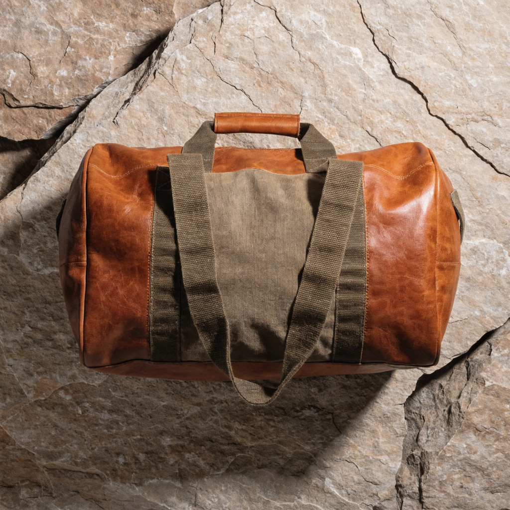 Leather & Canvas Gym Duffel