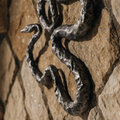 Hand-Forged Iron Sea Serpent — Wall Sculpture