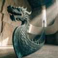Monumental Bronze Longship Dragon Prow