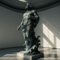 Monumental Bronze Sea-God Statue