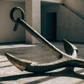 Oversized Bronze Anchor — Floor Sculpture