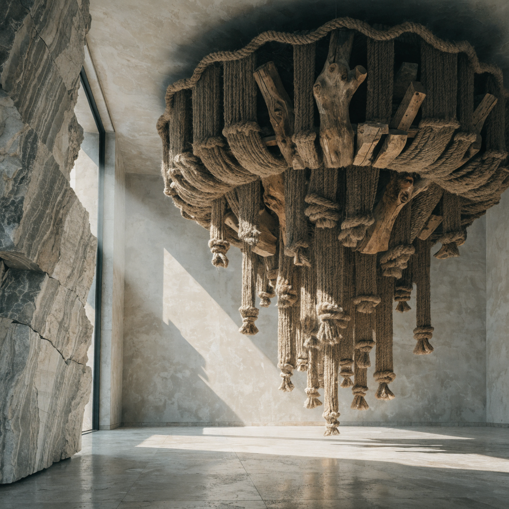 Rope & Timber Chandelier — Giant