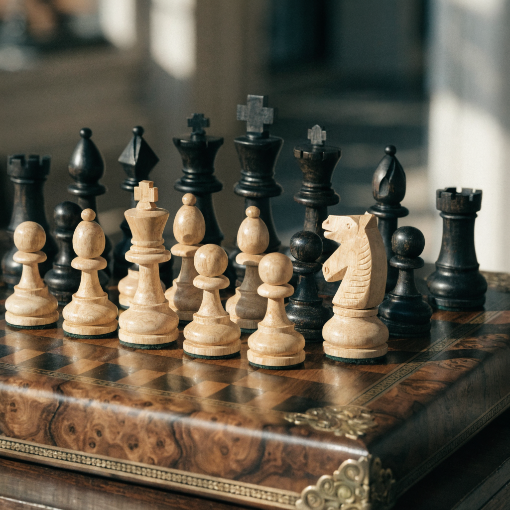 The Grandmaster — Ebony & Boxwood Heirloom Chess Set