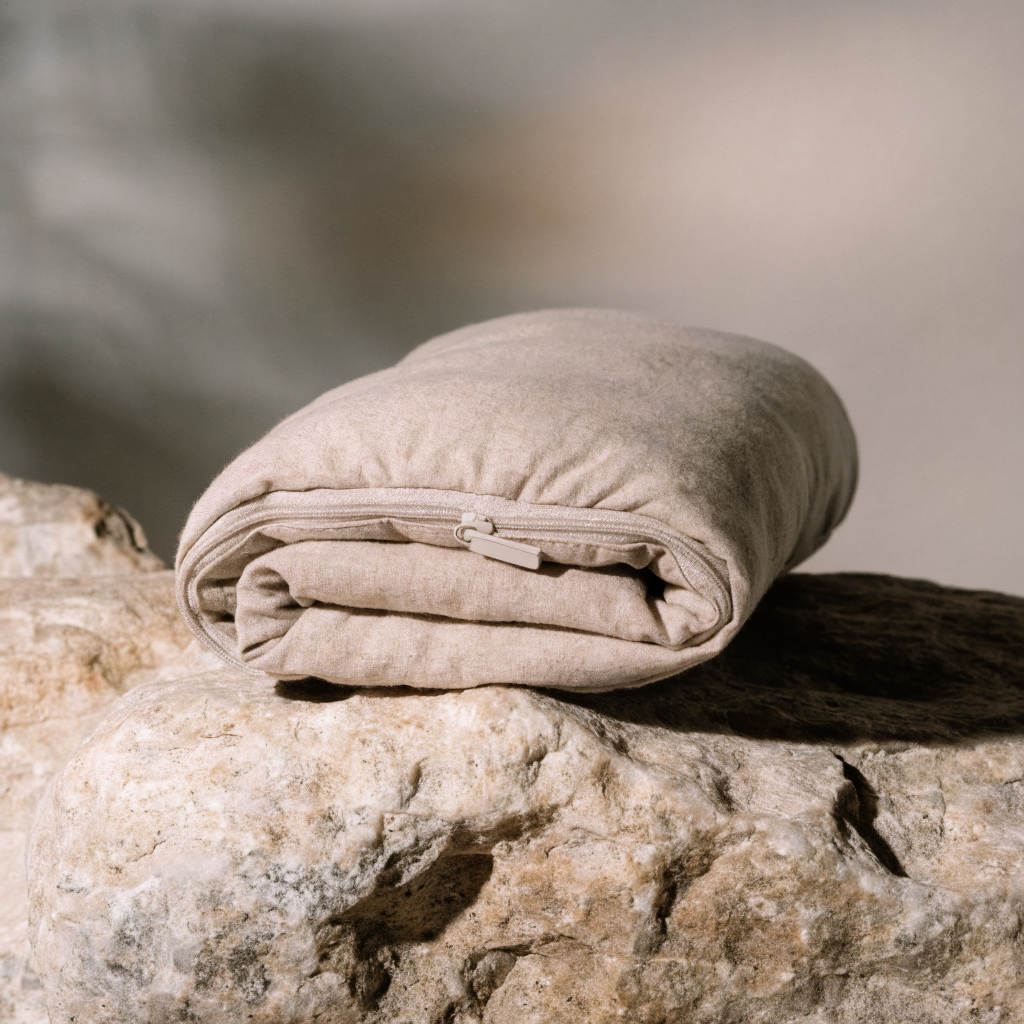 Two-way zip sleep bag oatmeal