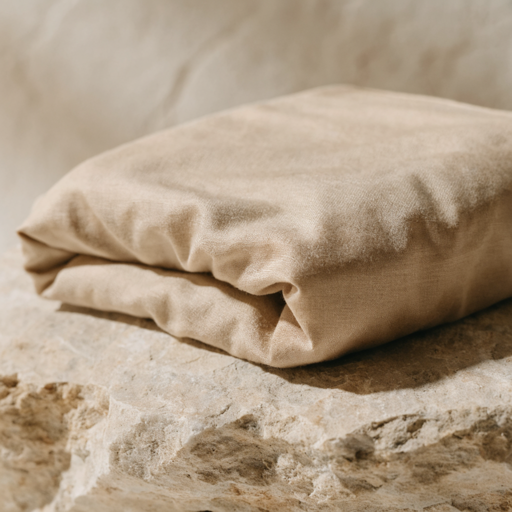 Travel cot fitted sheet sand